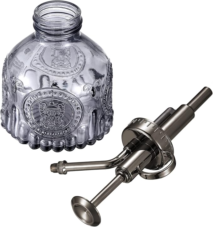 Glass Plant Mister Spray Bottle, Vintage Plant Spritzer, Succulent Spray Bottle with Top Pump, Small Plant Sprayer Mister Glass Watering Can for Indoor Outdoor House Plant - Grey-BloomoryGarden