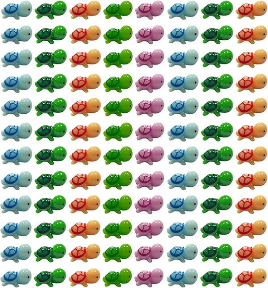 150 Pcs Miniature Sea Turtle Figurine Tiny Sea Turtles Mini Turtle Statue Animal Figure Sea Turtle for DIY Garden Decoration Fish Tank Cake Home Decor-BloomoryGarden