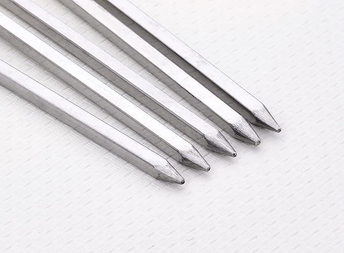 10 inch Barbecue Skewers, HONSHEN Metal BBQ Sticks,12Pack Stainless Steel Square Skewer,Kebob,kabob Sets for Grill Outings Cooking (BBQ Skewers Square 10inch-12p)-BloomoryGarden