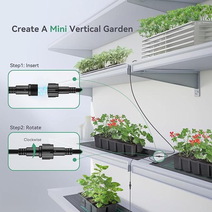 LUXBIRD 4 Pack Daisy Chain Seedling Heat Mats for Indoor Plants, Green Houses, Germination, Hydroponic Garden, Waterproof Durable (LB-HMDC-04)-BloomoryGarden