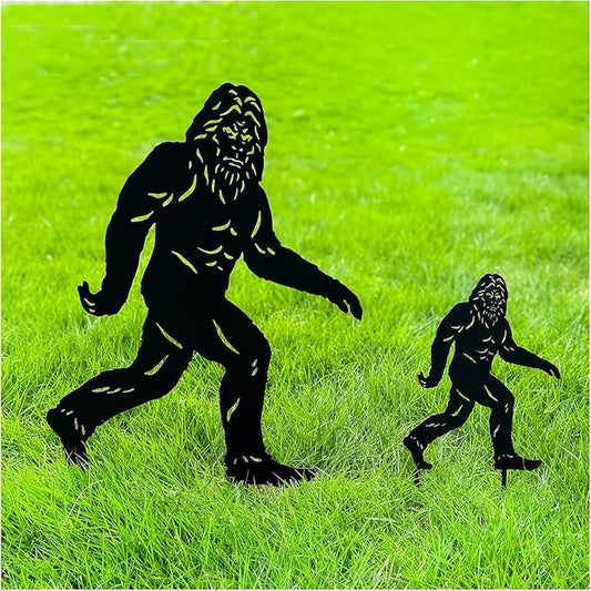 15.8 inch Bigfoot Metal Outdoor Decor Big Foot Sasquatch Gifts for Men/Women Bigfoot Silhouette Statues for Yard Art, Patio, Lawn, Forests, Garden Decor, Yard Display, Garden Decorations-BloomoryGarden