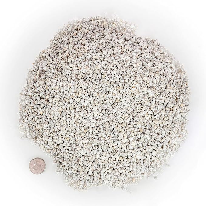 Organic Perlite - Medium/Fine Grade (4 Quart Bag) Horticultural Soil Amendment for Indoor & Outdoor Container Plants for Drainage Management and Enhanced Growth