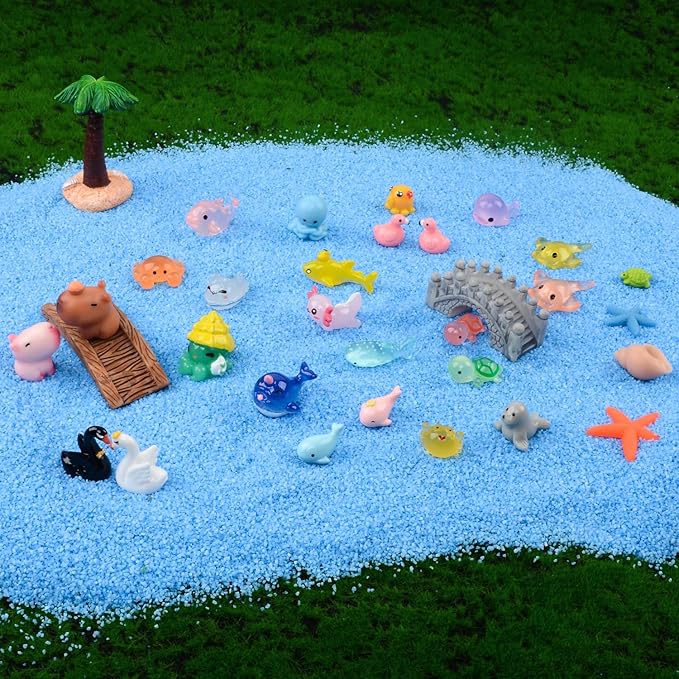 150 Pcs Mini Resin Animals Miniature Animal Figurines Tiny Resin Animals Mini Animals Small Animals Figures Bulk for Fairy Garden Décor Micro Landscape Ornaments Dollhouse Craft Accessories-BloomoryGarden