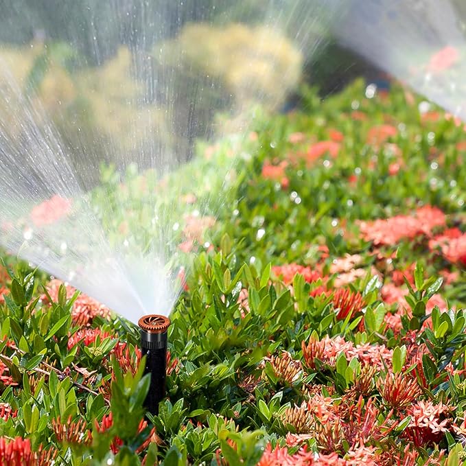 10 Pieces Variable Arc Nozzle, Replacement Pop-up Sprinkler Heads Compatible with Most of Adjustable Pop Up Sprinkler Spray Head for Garden Lawn Irrigation (8AN)-BloomoryGarden