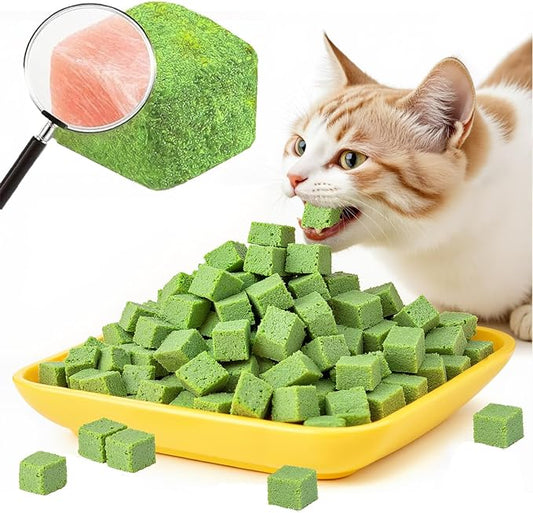 120g/4.23oz Cat Toy Cats Grass Treats, Fish Oil Kitten Grass Catnip Stick for Hairball Removal Teeth Cleaning Cats Edible Freeze Dried Kitty Lickable Chew Dental Snack for Indoor Kitty Food-BloomoryGarden