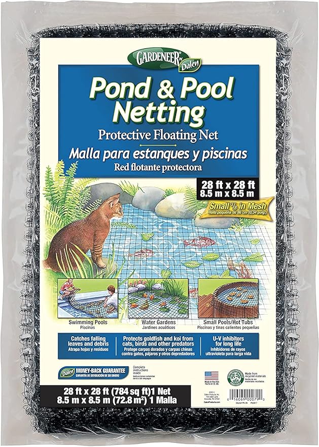 Dalen Pond & Pool Netting – Outdoor Water Garden Cover – Protective Mesh for Fish & Aqua Life - 3/8" Mesh - (28' x 28')-BloomoryGarden