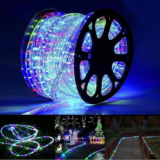 100ft LED Rope Lights Outdoor, 720 LED Connectable and Flexible Tube Lights with 8 Modes, Waterproof LED Rope Lighting for Garden, Patio, Pool, Bedroom, Party, Indoor Outdoor Decoration (Multicolor)-BloomoryGarden