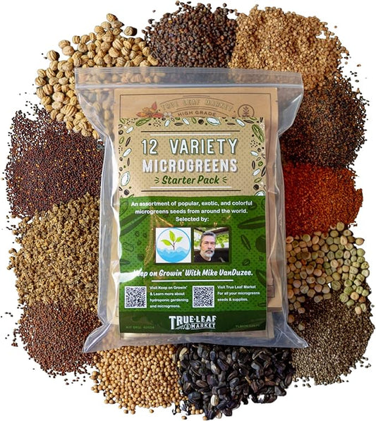 12 Variety Pack Microgreens Seeds Kit - Broccoli Seeds for Sprouting Plus Purple Radish Seeds, Beet, Sunflower Microgreens Seeds, Peas, Shiso, Cilantro, Beet, Pak Choi, Korean Shiso, Cress & More-BloomoryGarden