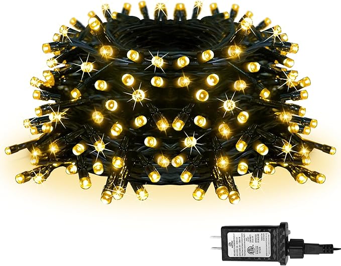 100 LED Christmas String Lights, 39FT Indoor Christmas Lights Plug-in with 8 Modes & Timer & Memory Function, Waterproof Christmas Lights Outdoor for Holiday Party Christmas Tree Decor-BloomoryGarden