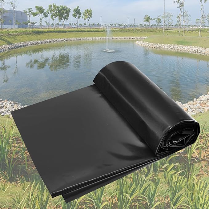 10 x 10 FT Pond Liner, 20 Mil Fish Pond HDPE Liner, Pond Liners for Outdoor Ponds, Koi Ponds, Garden Fountain, Waterfall-BloomoryGarden