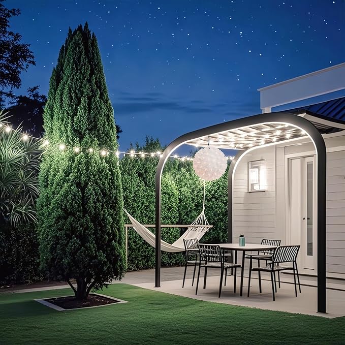 100 Clear Warm Christmas Sphere Light, UL Certified and Commercial Grade 7.5 Inches Hanging Sphere, for Indoor and Outdoor Party, Garden, Gate, Patio, Trees.-BloomoryGarden
