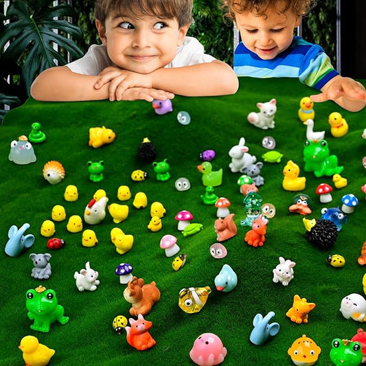 150 Pieces Mini Resin Animals Mini Resin Figures Tiny Resin Animals Model Set for DIY Miniature Garden Decor, Dollhouse Ornament,Succulents Plants Ornaments, Animals Party Favors-BloomoryGarden