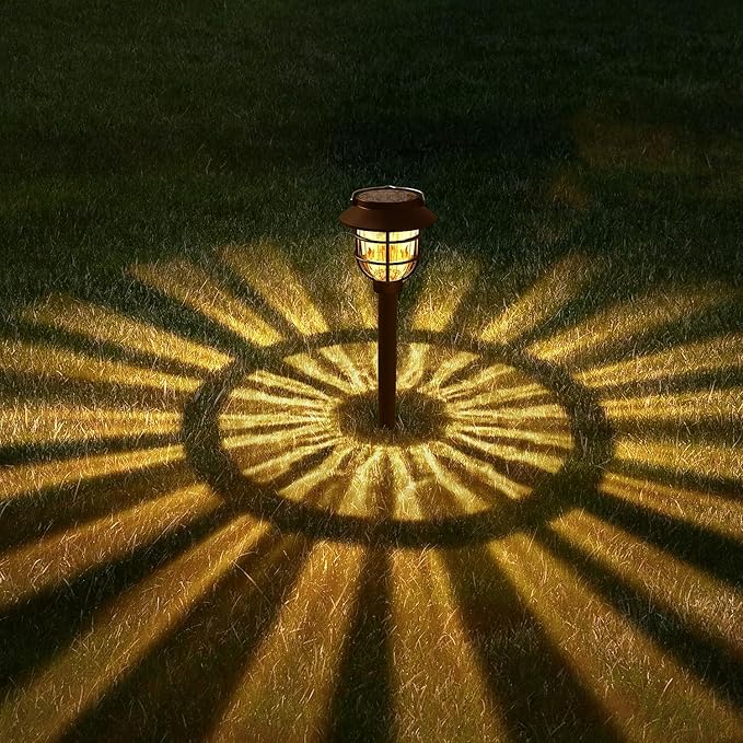 10 Pack Solar Pathway Lights Outdoor - Bright Solar Powered Garden Lights with 3000K Warm LED, Auto On/Off Waterproof Path Lights Decorative, Landscape Lighting for Yard Patio Walkway Driveway-BloomoryGarden