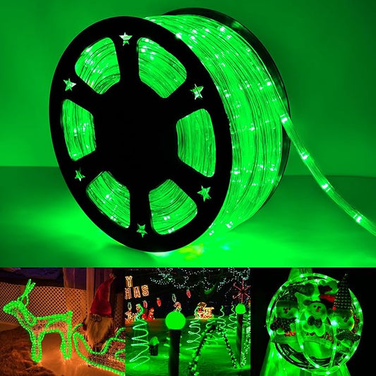 100ft LED Rope Lights Outdoor, 720 LED Connectable and Flexible Tube Lights with 8 Modes, Waterproof LED Rope Lighting for Garden, Patio, Pool, Bedroom, Party, Indoor Outdoor Christmas Decor (Green)-BloomoryGarden