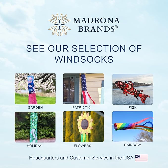 Madrona Brands Blue Tang Tropical Fish Windsock | Durable Outdoor Hanging Decoration | Yard, Garden, Boat, Home and More | 30-Inch-BloomoryGarden