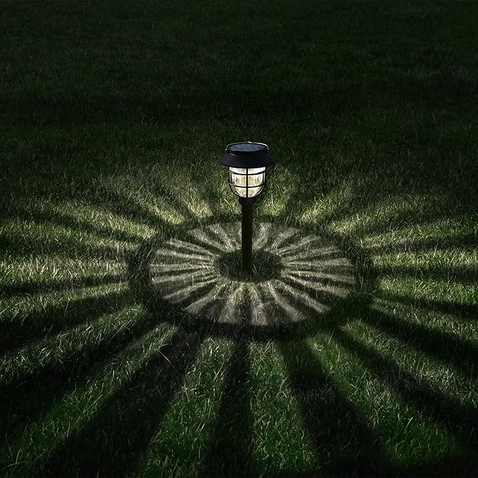 10 Pack Solar Pathway Lights Outdoor - Bright Solar Powered Garden Lights with Warm White LED, Auto On/Off Waterproof Path Lights Decorative, Landscape Lighting for Yard Patio Walkway Driveway-BloomoryGarden
