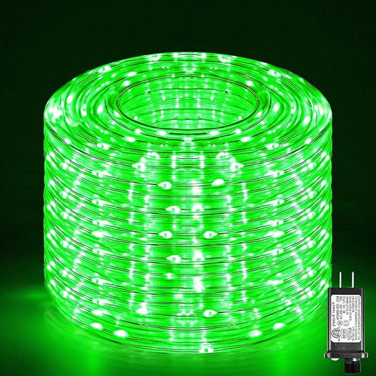 100FT 300 LED Rope Lights for Outside, St. Patrick Day String Lights Indoor with Waterproof 8 Modes, Connectable Plug in Fairy Twinkle Lights for Outdoor Patio Pool Party Holiday Decorations, Green-BloomoryGarden