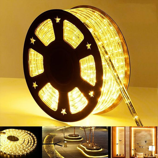150ft LED Rope Lights Outdoor, 1080 LED Connectable and Flexible Tube Lights with 8 Modes, Waterproof LED Rope Lighting for Garden, Patio, Bedroom, Party, Pool, Indoor Outdoor Decoration (Warm White)-BloomoryGarden