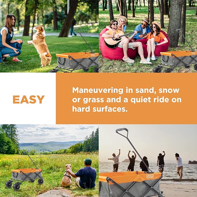 Creative Outdoor Original Folding Wagon All-Terrain Wheels-BloomoryGarden