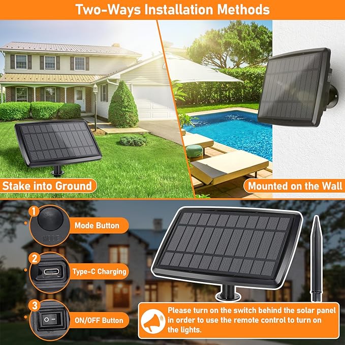 150FT Solar String Lights for Outside, Solar Powered Patio Lights with 52 Shatterproof ST38 Edison Bulbs & Remote Control,Dimmable LED Solar String Lights for Outside Waterproof-BloomoryGarden