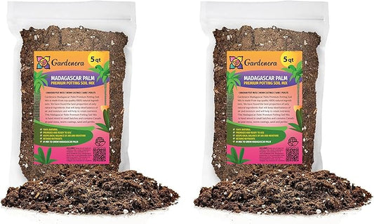 Madagascar Palm Plant Potting Soil - All-Natural Blend for Thriving Palms - Boosts Root Health and Distinctive Elegance - 10 Quart-BloomoryGarden