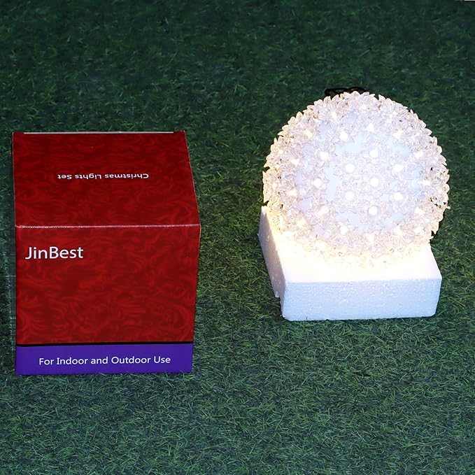 100 Clear Warm Christmas Sphere Light, UL Certified and Commercial Grade 7.5 Inches Hanging Sphere, for Indoor and Outdoor Party, Garden, Gate, Patio, Trees.-BloomoryGarden