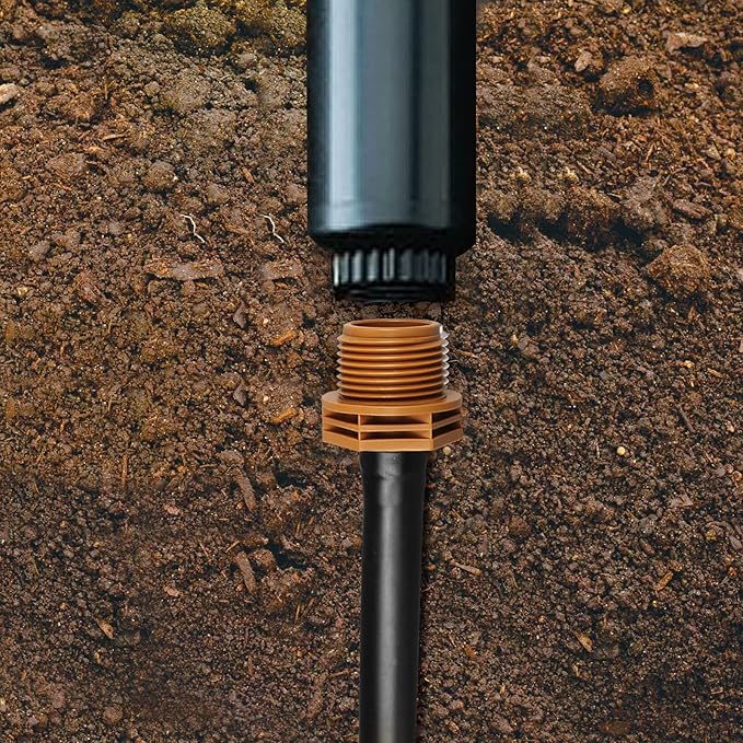 1/2 Inch Threaded Drip Irrigation Male Adapter：Drip Irrigation Universal PVC Adapter 3/4" Male Pipe Thread (MPT) x 1/2" Barb Coupling Swing Pipe Irrigation Fittings (10 Pack)
